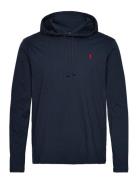 Jersey Hooded T-Shirt Tops Sweatshirts & Hoodies Hoodies Navy Polo Ralph Lauren