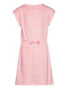 Kogmay S/S Stripe Dress Box Bo Jrs Dresses & Skirts Dresses Casual Dresses Short-sleeved Casual Dresses Pink Kids Only