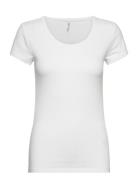 Onllive Love S/S Ck Top Noos Jrs Tops T-shirts & Tops Short-sleeved White ONLY