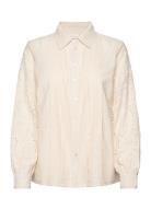 Carolepw Sh Tops Shirts Long-sleeved Cream Part Two