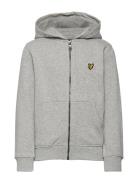 Classic Zip Hoodie Tops Sweatshirts & Hoodies Hoodies Grey Lyle & Scott Junior