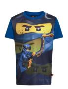 Lwtaylor 113 - Ss T-Shirt Tops T-Kortærmet Skjorte Blue LEGO Kidswear