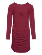 Viscose Dress Dresses & Skirts Dresses Casual Dresses Long-sleeved Casual Dresses Burgundy Rosemunde Kids