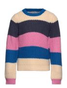 Kognikka Ls Stripe O-Neck Knt Tops Knitwear Pullovers Multi/patterned Kids Only