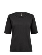 Sc-Daloa Tops T-shirts & Tops Short-sleeved Black Soyaconcept