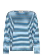 Soft Single Silke Tee Ls Tops T-shirts & Tops Long-sleeved Blue Mads Nørgaard