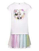 Tshirt & Skirt Sets Sets With Short-sleeved T-shirt Multi/patterned Minnie Mouse