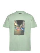 Cotton Jersey Frode Tokyo Diary Tee Tops T-Kortærmet Skjorte Green Mads Nørgaard