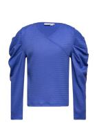 Nkfodouise Ls Wrap Top Tops T-shirts Long-sleeved T-Skjorte Blue Name It