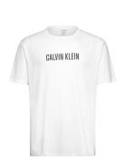 S/S Crew Neck Tops T-Kortærmet Skjorte White Calvin Klein