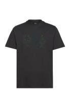 Cotton Jersey Thorbjørn R Embroidery Tee Tops T-Kortærmet Skjorte Black Mads Nørgaard