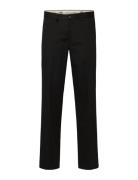 Slhstraight-William Twil 196 Pant W Noos Bottoms Trousers Chinos Black Selected Homme