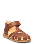 Sandals - Flat - Closed Toe - Shoes Summer Shoes Sandals Brown ANGULUS