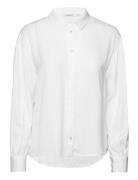 Mschsandeline Maluca Shirt Tops Shirts Long-sleeved White MSCH Copenhagen