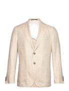 Ness Jacket Suits & Blazers Blazers Single Breasted Blazers Beige SIR Of Sweden