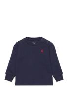 Cotton Jersey Long-Sleeve Tee Tops Sweatshirts & Hoodies Sweatshirts Navy Ralph Lauren Baby