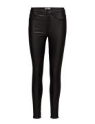 Onlroyal Life Hw Sk Rock Coated Pim Noos Bottoms Trousers Leather Leggings-Bukser Black ONLY