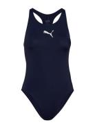 Puma Swim Women Racerback Swimsuit Sport Swimsuits Navy Puma Swim