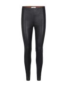 Mmlucille Stretch Leather Legging Bottoms Trousers Leather Leggings-Bukser Black MOS MOSH