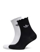 Semi Sheer Ruffle Crew Sock 2 Pair Pack Sport Socks Regular Socks White Adidas Originals