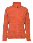 Hareid Fleece W Jacket Nohood Sport Sweatshirts & Hoodies Fleeces & Midlayers Red Bergans