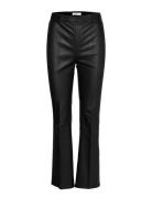 Tyson Crop Flare Leather Pants Bottoms Trousers Leather Leggings-Bukser Black Dante6