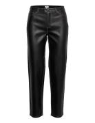 Ria Trousers Bottoms Trousers Leather Leggings-Bukser Black Twist & Tango