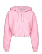 Crop Full-Zip Loungewear Hoodie Sport Sweatshirts & Hoodies Hoodies Pink Adidas Originals