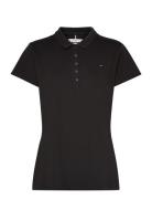 Heritage Short Sleeve Slim Polo Sport T-shirts & Tops Polos Black Tommy Sport