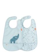 Bib W/Velcro 2-Pack Elphee Baby & Maternity Baby Feeding Bibs Sleeveless Bibs Multi/patterned D By Deer