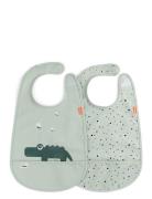 Bib W/Velcro 2-Pack Croco Baby & Maternity Baby Feeding Bibs Sleeveless Bibs Blue D By Deer