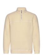 Onsremy Reg 1/4 Zip Swt Tops Sweatshirts & Hoodies Fleeces & Midlayers Cream ONLY & SONS