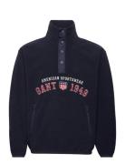 D.2 Retro Shield Polar Fleece Tops Sweatshirts & Hoodies Fleeces & Midlayers Navy GANT