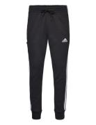 Essentials French Terry Tapered Cuff 3-Stripes Pants Sport Sweatpants Black Adidas Sportswear