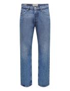 Onsedge Straight Mb 4939 Azg Dnm Noos Bottoms Jeans Relaxed Blue ONLY & SONS