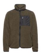 Benny Pile Jacket Tops Sweatshirts & Hoodies Fleeces & Midlayers Khaki Green Jofama