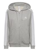 W 3S Ft Fz R Hd Sport Sweatshirts & Hoodies Hoodies Grey Adidas Sportswear
