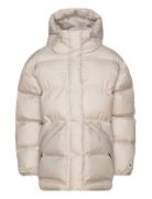 Adidas By Stella Mccartney Padded Mid-Length Printed Jacket Sport Jackets Padded Jacket Beige Adidas By Stella McCartney