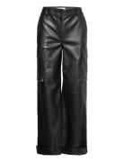 Asha Cargo Pants Bottoms Trousers Leather Leggings-Bukser Black Stand Studio