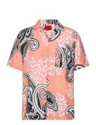 Ellino Designers Shirts Short-sleeved Coral HUGO