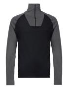 Retro Merino Wool Halfzip Sweater Sport Sweatshirts & Hoodies Fleeces & Midlayers Black Bula
