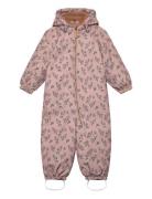 Nmflasnow10 Aop Suit Fo Lil Outerwear Coveralls Snow-ski Coveralls & Sets Pink Lil'Atelier