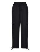 Msauriana High Waisted Cargo Pant Bottoms Trousers Cargo Pants Black Minus