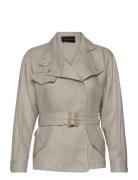 Caban Coat Outerwear Jackets Light-summer Jacket Beige Emporio Armani