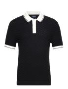 Anf Mens Sweaters Tops Knitwear Short Sleeve Knitted Polos Navy Abercrombie & Fitch
