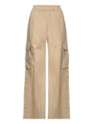 Fatuna, 1838 Heavy Poplin Bottoms Trousers Cargo Pants Beige STINE GOYA