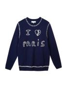 Grand Cerf I Love Paris Designers Knitwear Round Necks Navy Maison Labiche Paris