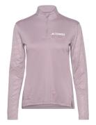 Terrex Multi Half-Zip Long-Sleeve Top Sport T-shirts & Tops Long-sleeved Pink Adidas Terrex