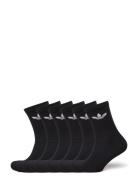 Trefoil Crew Sock Cushion 6 Pair Pack Sport Socks Regular Socks Black Adidas Originals