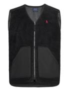 Wind-Blocking Hybrid Vest Tops Sweatshirts & Hoodies Fleeces & Midlayers Black Polo Ralph Lauren